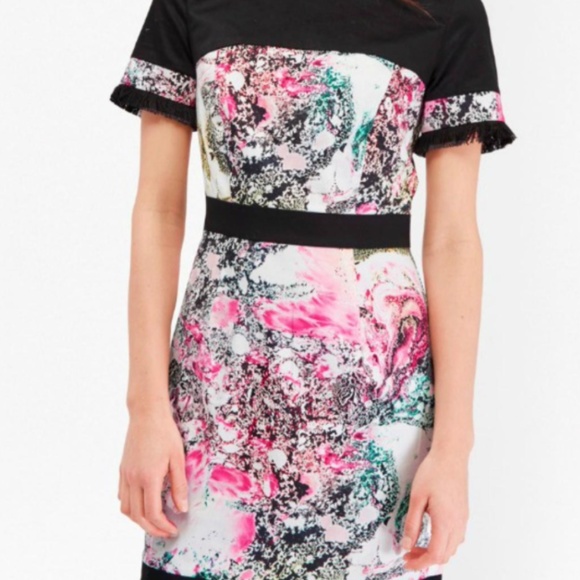 French Connection Mineral Pool multicolored mini dress sz 6 US - Picture 2 of 15